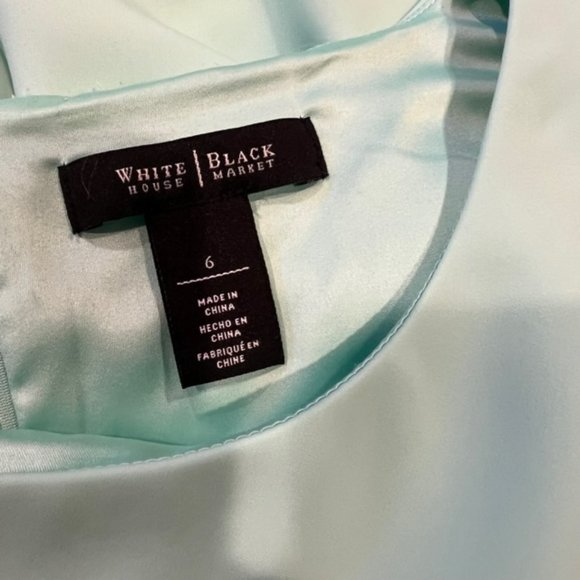 White House Black Market Green Sleeveless Dress Size 6 - Picture 9 of 9